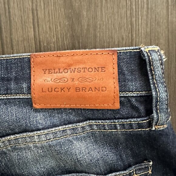Lucky Brand x Yellowstone 363 Vintage Straight Denim Blue Jeans 36x32 Selvedge - Picture 8 of 8